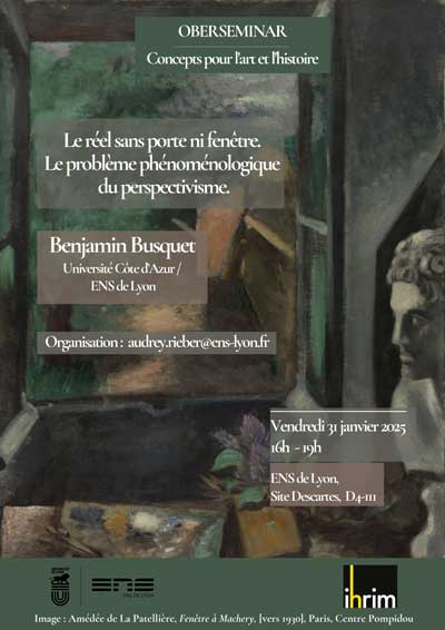 Affiche Benjamin Busquet - Le problème phénoménologique du perspectivisme
