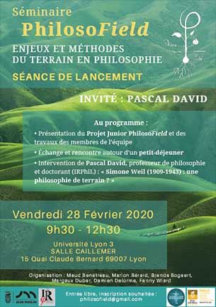 Séminaire PhilosoField - 28 février 2020