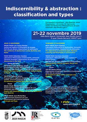 Affiche / Programme du colloque Indiscernibility & abstraction : classification and types