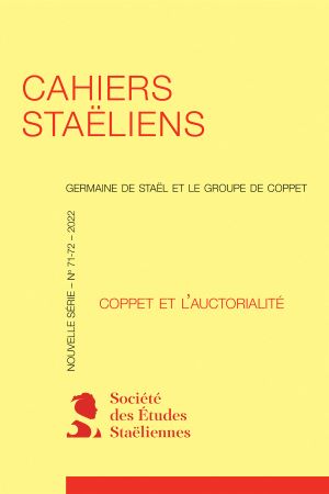 Cahiers staëliens, n°71-72
